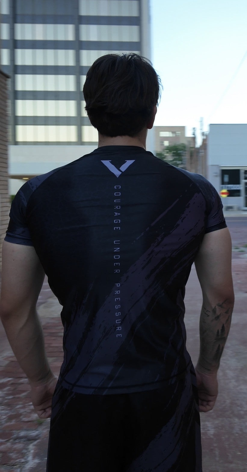 Stealth Black Rash Guard Set