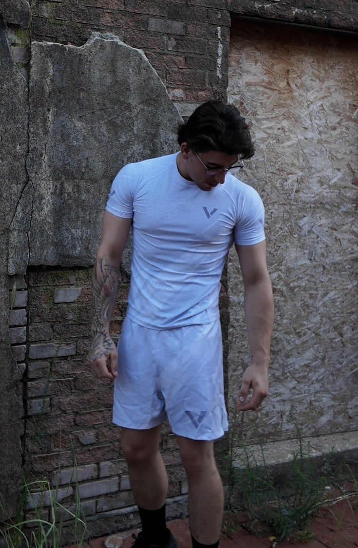 Bone White Rash Guard Set