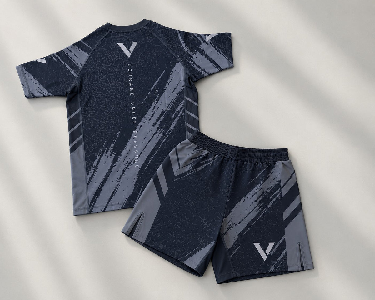 Stealth Black Rash Guard Set